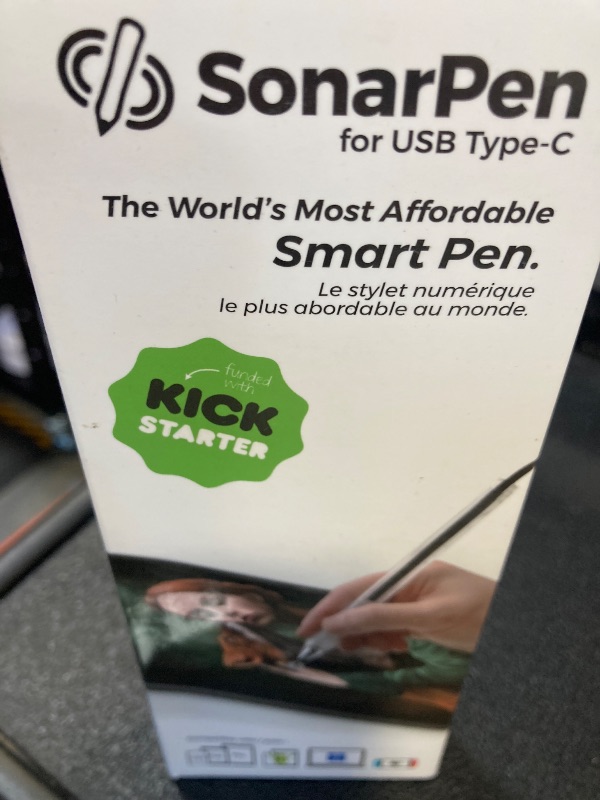 Photo 1 of SonarPen - Pressure Sensitive Smart Stylus Pen with Palm Rejection and Shortcut Button. Battery-Less. Compatible with Apple iPhone/iPad/Android/Switch/Chromebook/Windows PC/MacBook (USB Type-C White)