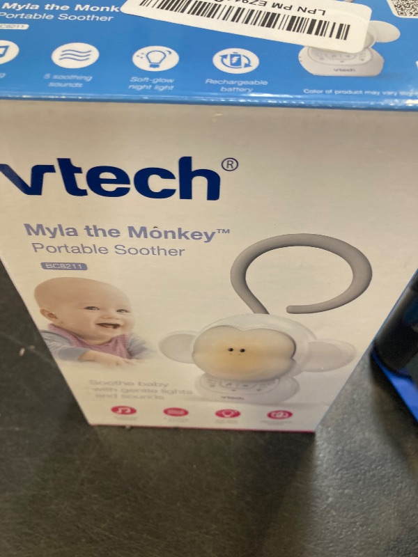 Photo 1 of VTech Communications BC8211 Myla The Monkey Baby Sleep Soother with a White Noise Sound Machine Featuring 5 Soft Ambient Sounds, 5 Calming Melodies & Soft-Glow Night Light, 1 Count (Pack of 1)
