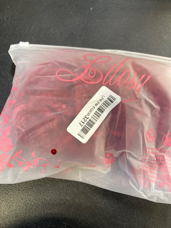 Photo 1 of Lilosy Sexy Polka Dots Mesh Sheer Babydoll Chemise Lingerie Set Floral Lace Sleep Wear Women Deep V Slip Night Dress Nighty Negligee Gown With Thong 2 Piece Burgundy Red X-Large