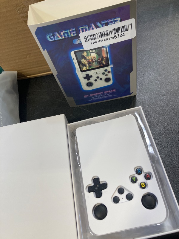 Photo 1 of R36MAX Handheld Game Console 128G Built-in 22000+ Classic Games, 4.0 HD IPS Screen Open Source Linux System Video Retro Game Player
