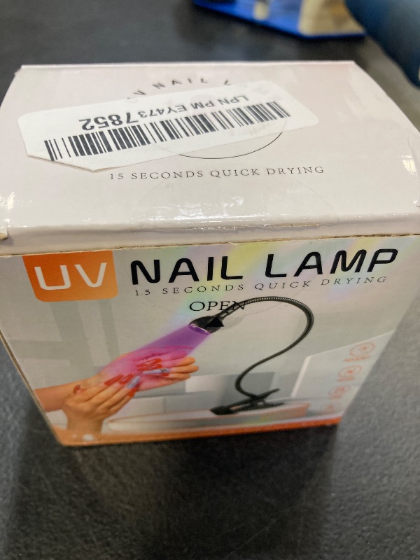 Photo 1 of AORAEM Nail Lamp LED Nail Manicure Dryer Curing Light with Black Gooseneck and Clamp for Gel Nails