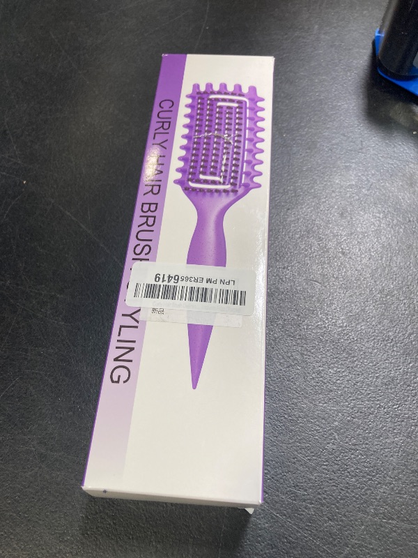 Photo 1 of Curly Hair Brush Defining, Vented Curl Defining Brush for Effortlessly Detangling Shaping and Styling Women's Men's Curls on All Wet or Dry Hair Types, Reduces Frizz (Purple)