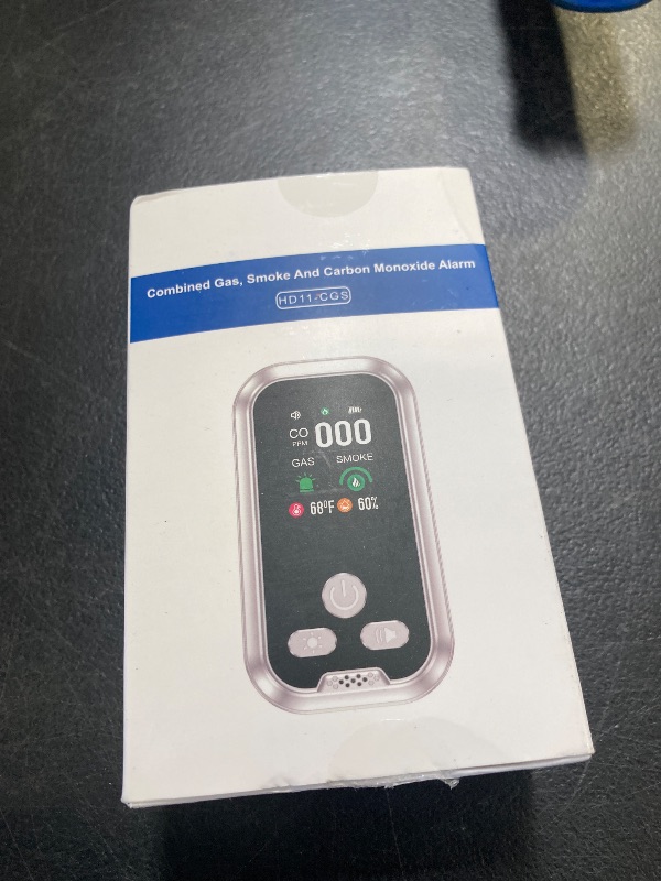 Photo 1 of 5 in 1 Plug-in Wall Carbon Monoxide and Smoke Detector, Smoke Alarm, Combustible Gas Detector, Humidity and Temperature Meter with HD Display, Essential for Home, Travel, Hotel and Camping, Easy Setup