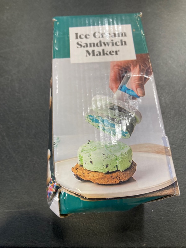 Photo 1 of HOME NEATLY Ice Cream Sandwich Scoop, Easy Release Sandwich Cookie Scoops for Evenly Sized Gelato Scoops, Ice Cream Scoop with Trigger for Effortless Serving, Stainless Steel Food Scoopers for Kitchen
