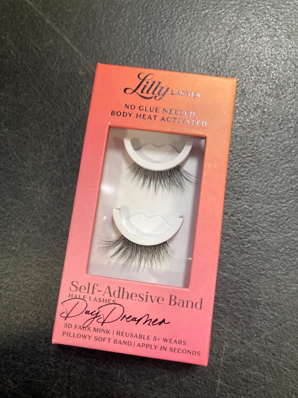 Photo 1 of Lilly Lashes Self Adhesive Eyelashes (Half Lashes), No Lash Glue Needed, Body Heat Activated Press on Lashes, Reusable Self Adhesive Eyelashes Up to 5x, Easy to Apply & Remove (DayDreamer)