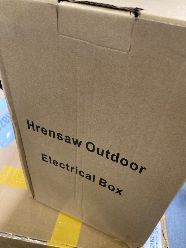 Photo 1 of Hrensaw Large Outdoor Electrical Box Waterproof(12.5x8.5x5inch),IP54 Waterproof Outdoor Outlet Covers,Weatherproof Extension Cord Covers Protect Outlet,Plug,Timer,Power Strip,Holiday Light,Black