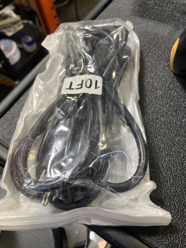 Photo 1 of 3 Prong AC Power Cord 10ft Long Standard | 125V-250V | for Computer, Monitor, TV, Printer, Power Supply PSU Electric Cable Replacement Power Cord
