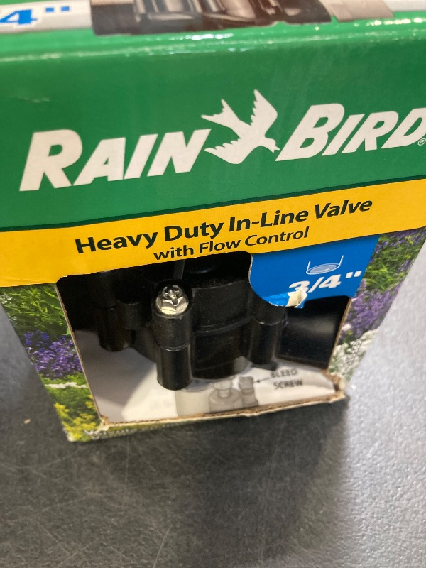 Photo 1 of Rain Bird CPF075 In-Line Automatic Sprinkler Valve with Flow Control, 3/4" Threaded Female x Female