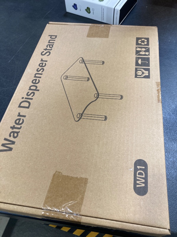 Photo 1 of MAYJOY Water Dispenser Stand, Clear Tempered Glass Water Filter Stand for Countertop, Compatible With Brita Water Pitcher & Zerowater Pitcher, Perfect for Iced Beverage Dispenser in Kitchen