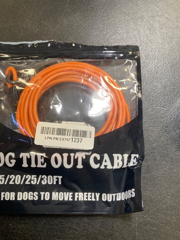 Photo 1 of Cwlovys Dog Tie Out Cable, 10FT, Orange, Suitable for Dogs up to 350 pounds, Heavy Duty, Non-Winding, for Outdoor Use