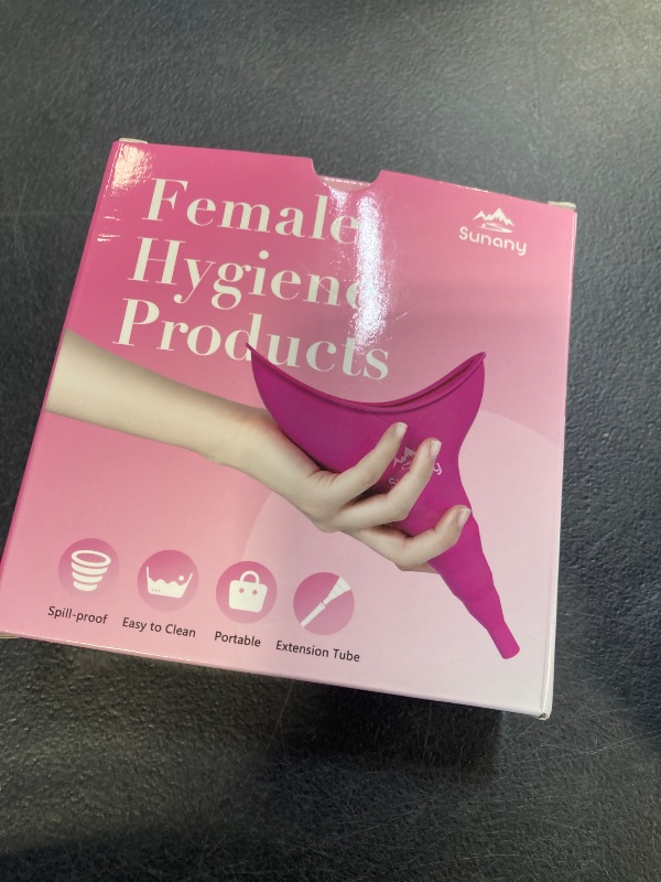 Photo 1 of Female Urinal, Reusable Silicone Foolproof Women Pee Funnel Allows Women to Pee Standing Up,Women's Urinal is The Perfect Companion for Indoor Use(Fuchsia)