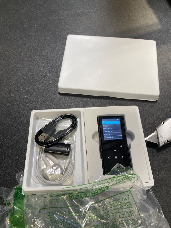Photo 1 of 128GB MP3 Player with Bluetooth 5.2, AiMoonsa Music Player with Built-in HD Speaker, FM Radio, Voice Recorder, HiFi Sound, E-Book, Earphones Included