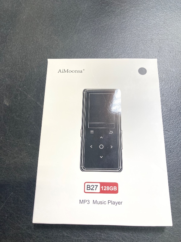 Photo 1 of 128GB MP3 Player with Bluetooth 5.2, AiMoonsa Music Player with Built-in HD Speaker, FM Radio, Voice Recorder, HiFi Sound, E-Book, Earphones Included