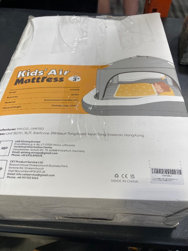 Photo 1 of QPAU Inflatable Toddler Travel Bed with Tent, Baby Crib Tent, Portable Kids Air Mattress with Safety Bumpers, Ideal for Home, Grandma's, Camping, Traveling -Includes Fast Electric Pump