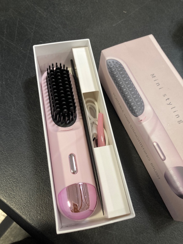 Photo 1 of 2025 New Upgraded Cordless Hair Straightener Brush 300 Million Negative Ionic Portable Hair Straightener Comb for Women with 4 Temps Fast Heating MCH Ceramic Coating Smooth Frizz - Free Hair