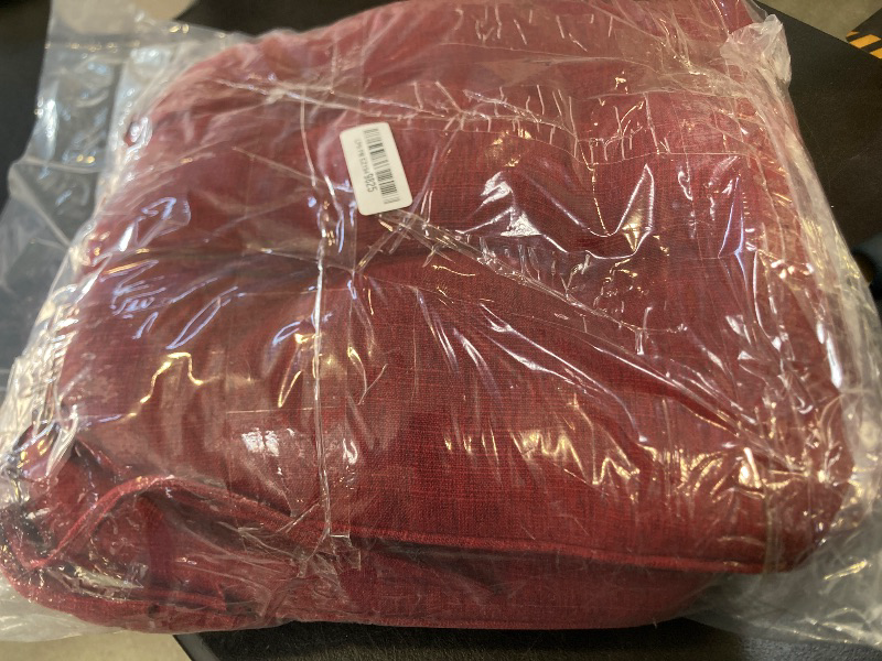 Photo 1 of IPYNBAP Chair Cushions for Dining Chairs Set of 2, Kitchen Chair Cushions, Chair Pads with Ties and Non Slip Backing, Tufted Memory Foam Seat Cushion 2 Pack, 15.5" x 15.5" x 4", Red