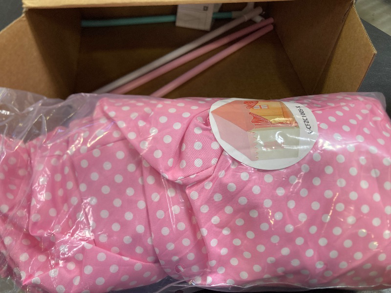 Photo 1 of Wilwolfer Kid Tent with Mat, Star Lights - Kids Play Tents for Toddlers Kids Tents Indoor Playhouse - Princess Tent for Girls Toy House Gift (Pink with Cloth)