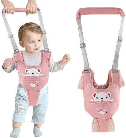 Photo 1 of Baby Walking Harness Handheld Walker Assistant Belt Adjustable pink