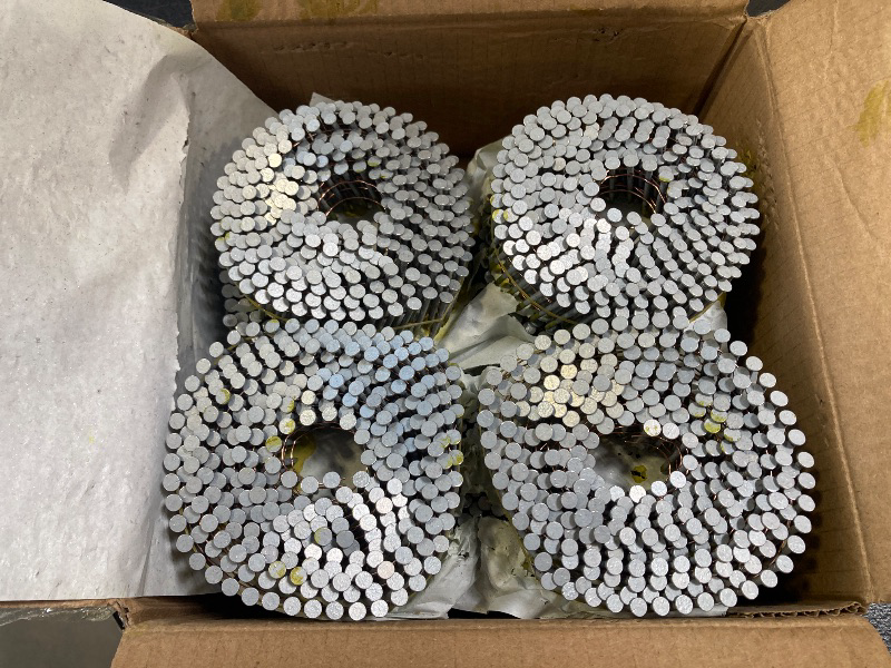 Photo 1 of findmall 3600 Count Siding Nails 1-1/4 Inch by .092 Inch 15 Degree Ring Shank Hot-Dipped Galvanized Collated Wire Coil. Adapted to Gun Type CN55 or CN45