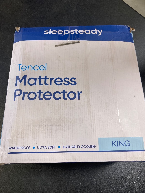 Photo 1 of King Size Luxury Tencel Mattress Protector, 100% Waterproof, Ultra Soft, Naturally Cooling & Breathable, Deep Pocket Up to 18"