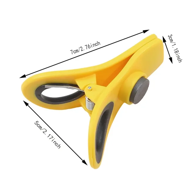 Photo 1 of 10Pcs Fridge Magnets Food Sealing Clips Chip Bag Clip Magnetic Refrigerator Décor Kitchen Message Board Reminder Notepad Sticker - Yellow White & Gray 
