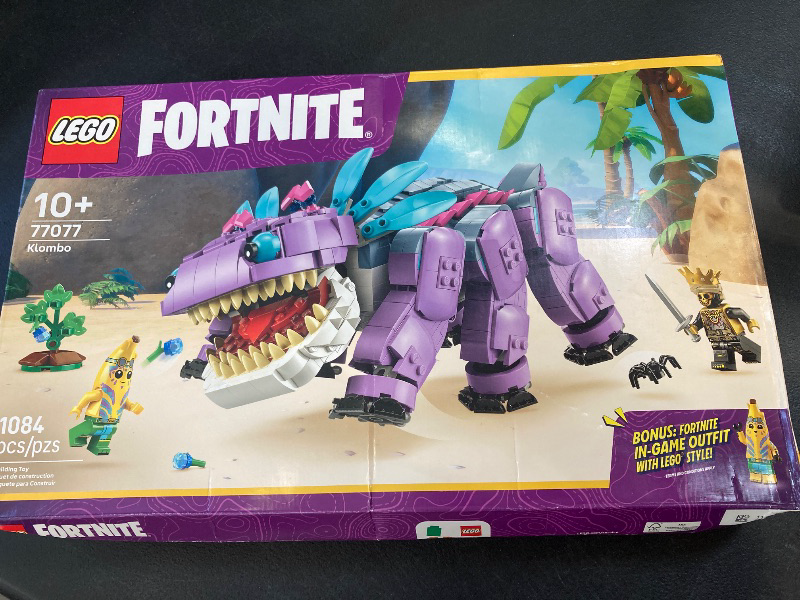 Photo 1 of LEGO Fortnite Klombo Kids Toy - Fortnite Action Figure with Peely and Oro Minifigures - Pretend Play and Building Toy for Girls and Boys 10+ - Gift Idea for Birthdays and Gaming Fans - 77077