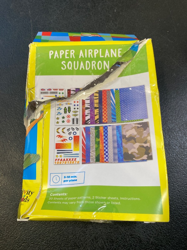 Photo 1 of Creativity for Kids Paper Airplane Squadron - Create 20 Paper Airplanes, Crafts for Boys and Girls, Stocking Stuffers and Gift for Boys, Kids Activities (Ages 6+)