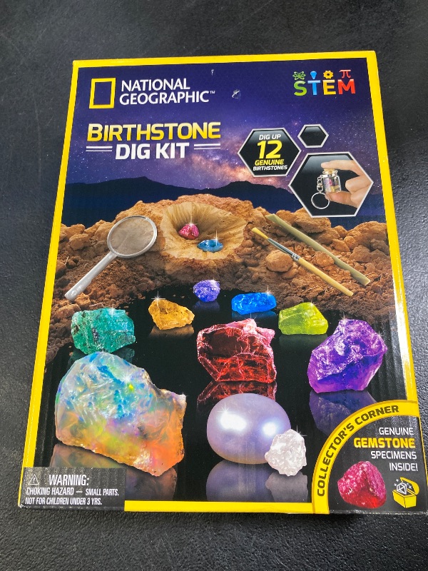 Photo 1 of National Geographic Birthstone Dig Kit - Science Kit with 12 Genuine Birthstones, Includes a Real Diamond, Ruby, Sapphire, Pearl, & More, Gemstones and Crystals, Rock Collection (Amazon Exclusive)
