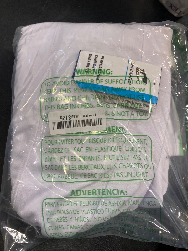 Photo 1 of CHAMPRO men's With Pads Safety Integrated Football Polyester Practice Pant, White, Medium US