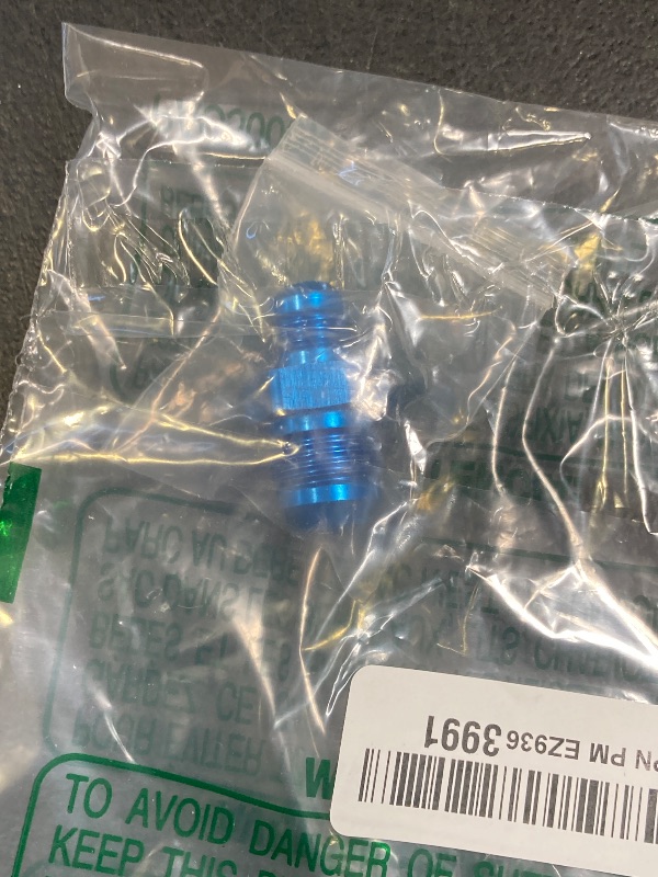 Photo 1 of EVIL ENERGY 6AN Female to 8AN Male Flare Reducer Expander Adapter Fitting (Blue)