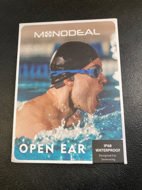 Photo 1 of MONODEAL Swimming Headphones - IP68 Waterproof Open Ear Bluetooth 5.4 Earbuds With 32GB Memory Card for Swimming, Running and Sports