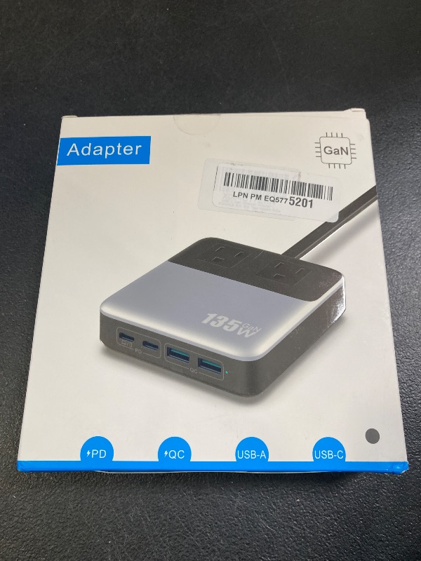 Photo 1 of USB C Charger Block,135W GaN Fast Charging Station Hub,6-in-1 USB C Power Strip with 5ft Cord,2 AC & 2 USB A & C,PD 65W Laptop Charger for MacBook Air/Pro,iPhone16/15,Galaxy S24 etc