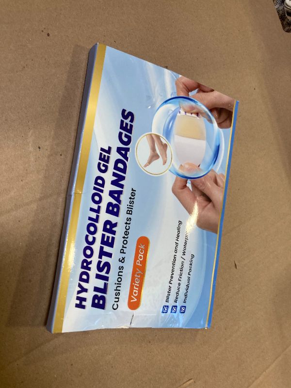 Photo 1 of Gel Blister Hydrocolloid Bandages - Taszoos 36ct Waterproof Adhesive Blister Pads - Blister Bandages for Toe, Heel & Foot - Blister Cushions for Recovery & Prevention (Variety Pack)