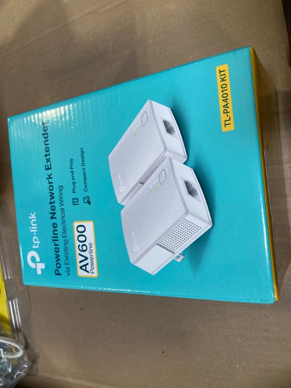 Photo 1 of TP-Link AV600 Powerline Ethernet Adapter Kit - Gigabit Port, Plug Pair &Play, Power Saving, Nano Sized Powerline Network Adapter (TL-PA4010 KIT)
