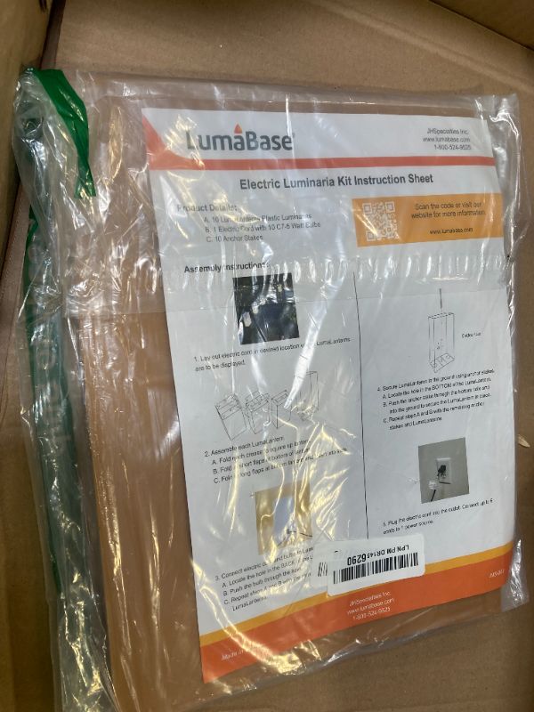 Photo 1 of LumaBase Electric Luminaria Kit, Tan - Set of 10