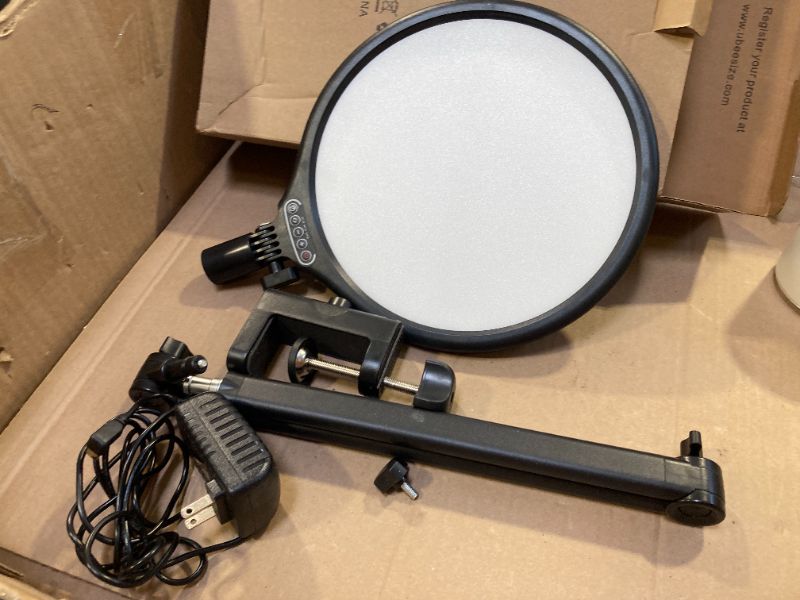 Photo 1 of 1pc  ---UBeesize 10" Key Light for Streaming, Desk Ring Light with Adjustable Arm (1 Pack), Zoom Lighting for Home Office, Gaming, Podcast, Video Calls, and Recording