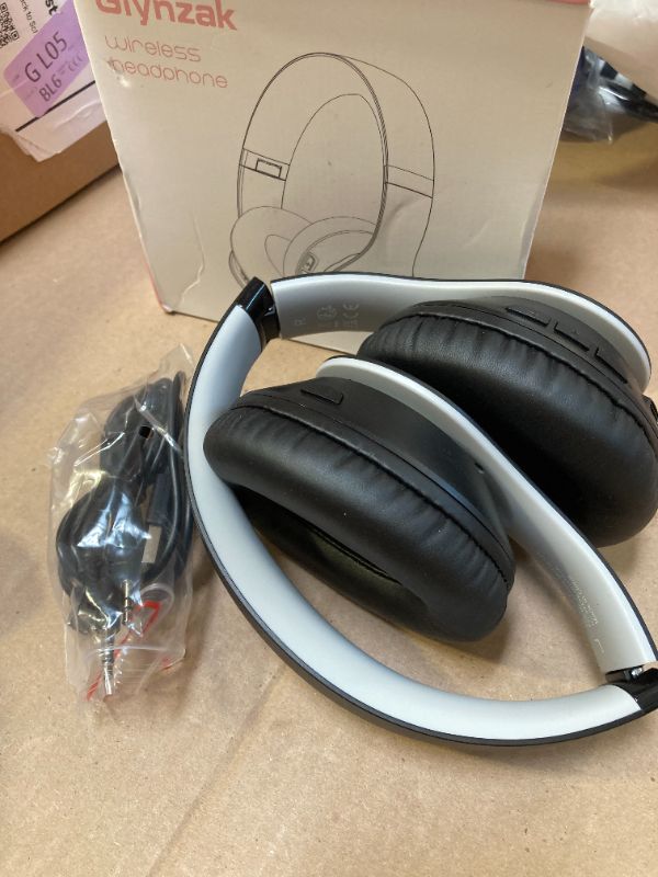 Photo 1 of Glynzak Wireless Bluetooth Headphones Over Ear, 65H Playtime HiFi Stereo Headset with Microphone and 6EQ Modes Foldable V5.3 Bluetooth Wireless Headphones for Travel Computer Laptop