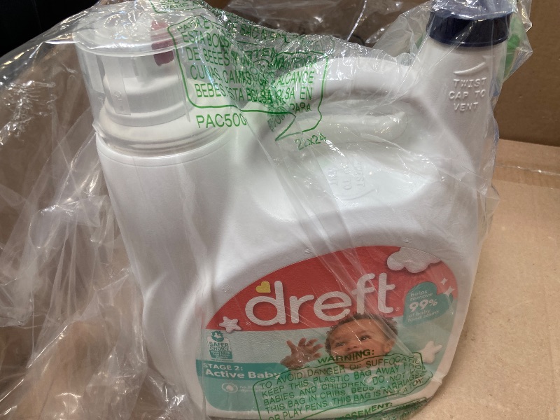 Photo 1 of Dreft Stage 2 Active Baby Liquid Laundry Detergent, Hypoallergenic, Helps Remove 99% of Baby Food Stains, 114 Loads, Baby Laundry Detergent, Newborn Essentials