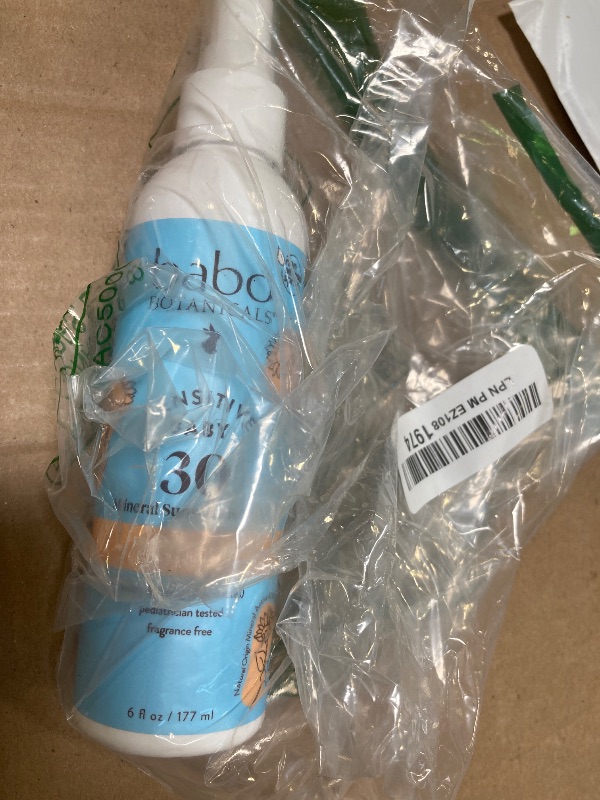 Photo 1 of Babo Botanicals Sensitive Baby Mineral Sunscreen Spray SPF30 - Natural Zinc Oxide - Non-Aerosol – Face & Body - Fragrance-Free - Water Resistant - For Babies & Kids