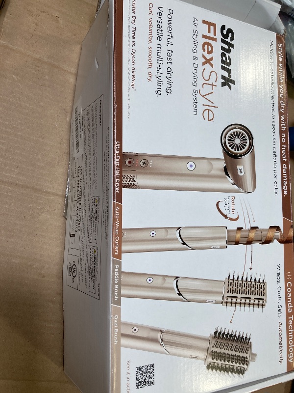 Photo 1 of Shark HD430 FlexStyle Air Styling & Drying System, Powerful Hair Dryer Brush & Multi-Styler with Auto-Wrap Curlers, Paddle Brush, Oval Brush, Concentrator Attachment, Stone