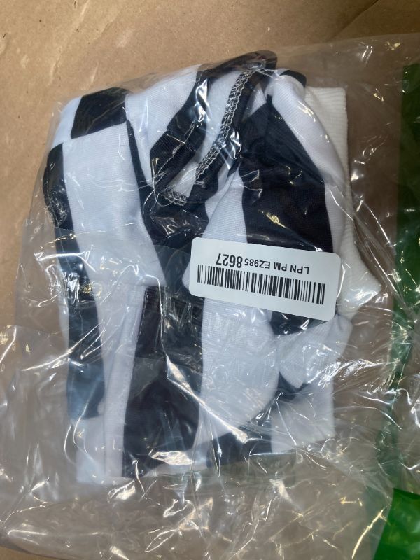 Photo 1 of m---nezababy Halloween Dog Prisoner Costume Funny Pet Jail Costume Criminal Convict Dog Clothes Outfits for Small Medium Puppy Cat Chihuahua Yorkie Cosplay (Medium), Black and White