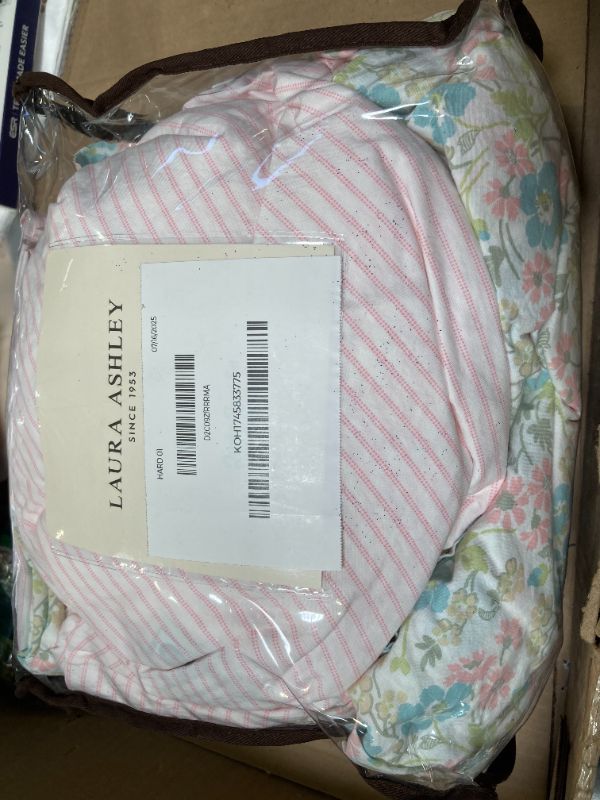 Photo 1 of Laura Ashley - Sheet Set, Super Soft Bedding Set with Deep Pocket, Includes Matching Bonus Pillowcases, Coquette Room Decor (Jaynie Pink, Queen)