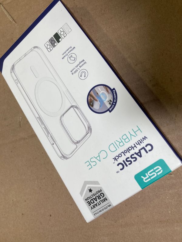 Photo 1 of ESR for iPhone 14/iPhone 13 Case, Compatible with MagSafe, Classic Hybrid Magnetic Mobile Phone Case iPhone 14/13 Case, Military Standard, Drop Protection, Clear