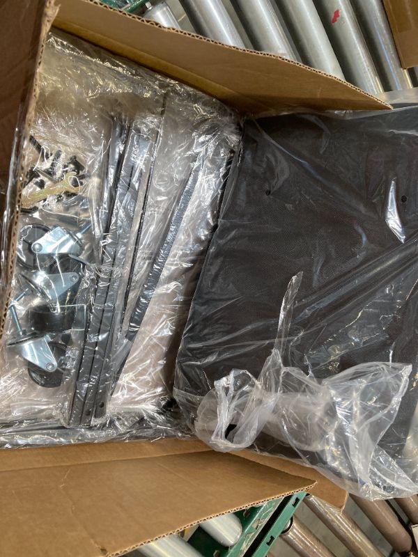 Photo 1 of 150L (40 Gal) Large Fashion Laundry Basket with Wheels, Leather Patchwork Rolling Hamper Carts, Sturdy Metal Frame, Removable Washable Bag, Tall Clothes Sorter for Bedroom, Laundry Room, Dorm - Black