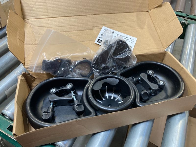 Photo 1 of Universal Stroller Snack Tray, 4 in 1 Stroller Tray Attachment with Cups Phone Holder for Baby Toddler Stroller, 360° Rotation Universal Stroller Tray Compatible with Uppababy, Baby Jogger, etc