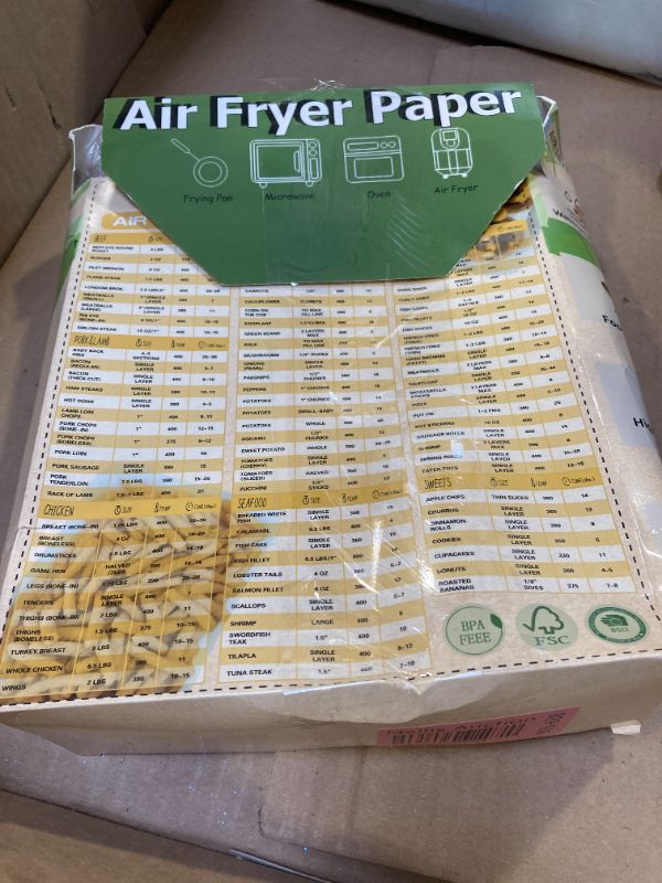 Photo 1 of Air Fryer Disposable Paper Liners for Ninja AF101, 125 Pcs Round Parchment Cooking Liner for Airfryer, Microwave Oven, Frying Pan, 6.3 Inch Oil-proof Filters Sheets for 2 3 4 4.5 Qt Baking Basket