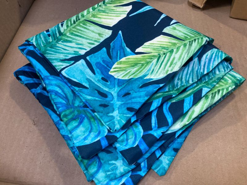 Photo 1 of Britown Greenery Tropical Plants Outdoor Waterproof Throw Pillow Covers 18 x 18 Inch Set of 2, Palm Leaf Pillowcase Square Cushion Case, Farmhouse Garden Decorative Pillows for Couch Beach Patio