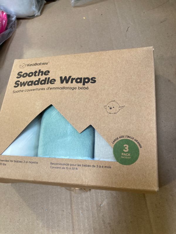 Photo 1 of 3-Pack Organic Baby Swaddle Sleep Sacks - Swaddles for Newborns, Infant 3-6 Months, Baby Girls, Boys, Soft & Snug Newborn Sleep Sack, Nursery Swaddling Blankets (Sage, L)