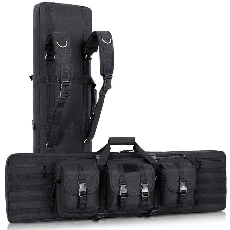Photo 1 of 1pc  DULCE DOM 36 inch Double Rifle Case Soft Bag Gun Case, Perfect for Rifle Pistol Firearm Storage and Transportation, All Around Shooting Range Tactical Rifle Backpack, Indoor Outdoor