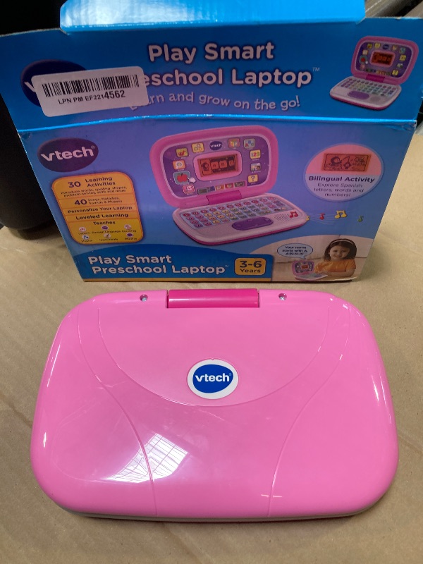 Photo 1 of VTech Play Smart Preschool Laptop, Pink